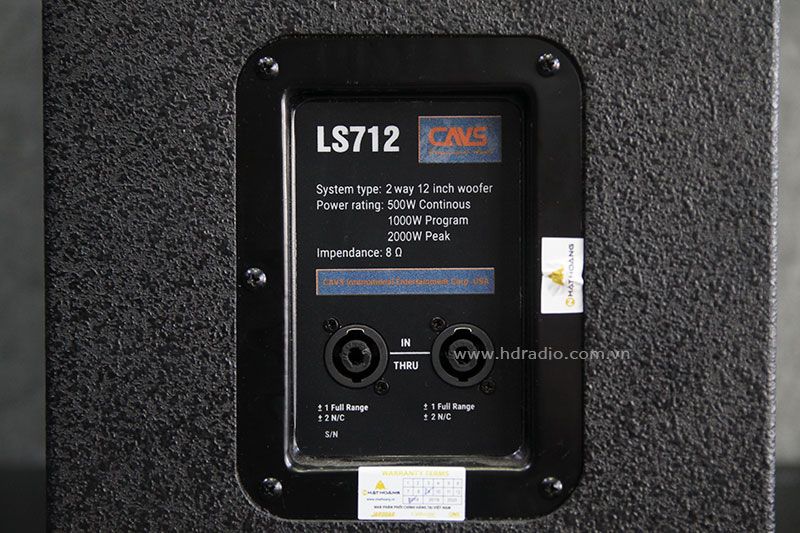 Loa Full CAVS LS712, Bass 30cm, 500W, 19.5Kg/1loa-1