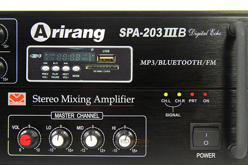 Amply Arirang 203IIIB (300W/2 Kênh, Bluetooth, FM, MP3, 10,2Kg)-6
