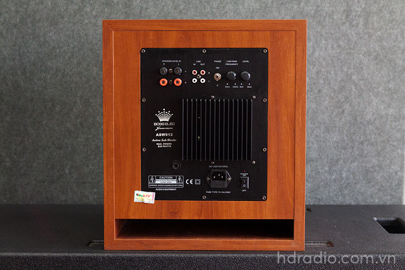 Loa Sub BossElec ASW912, Sub điện, 150W, Bass 30cm-3