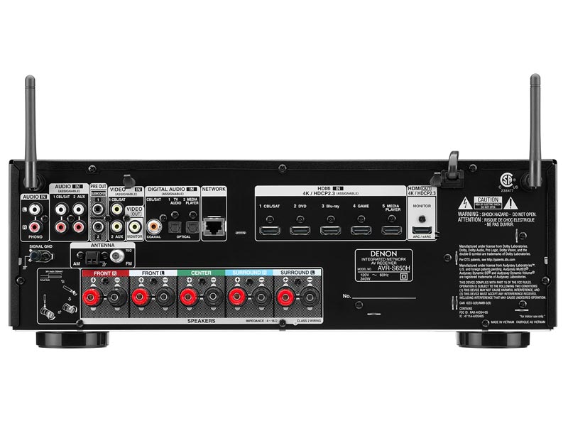 Amply Denon AVR-S650H-3