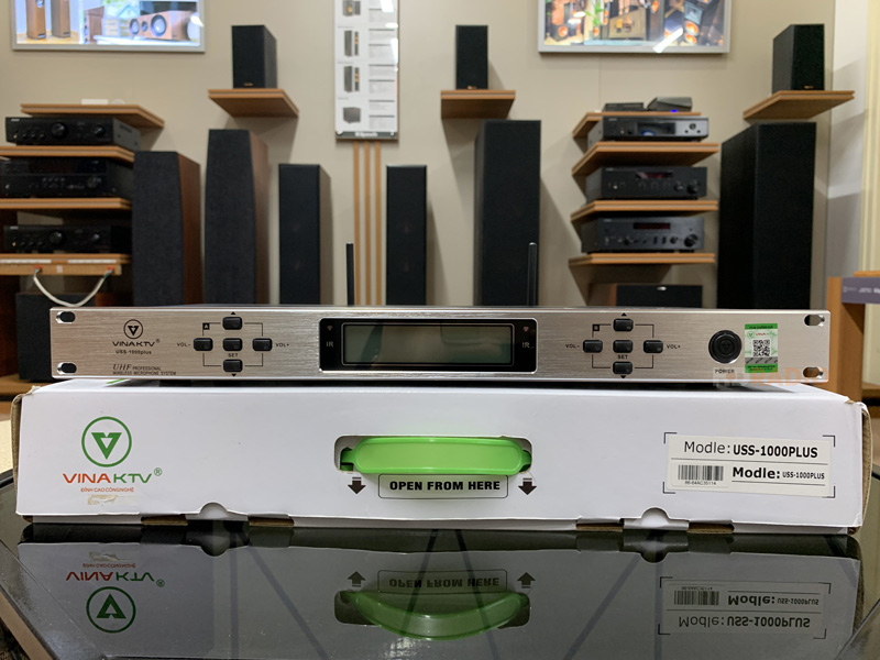 Micro không dây VinaKTV USS 1000 Plus, Dò sóng sạch, Chống hú-7