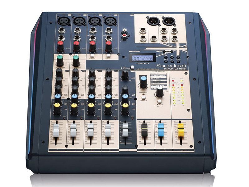 Bàn Mixer Soundcraft NANO M08BT, 8 Kênh, Bluetooth, thu âm, livestream-3