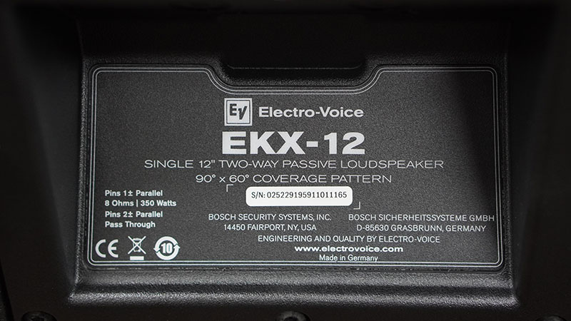 Loa Electro voice EKX12 SAB, SX: Đức, Bass 30, 350W-5