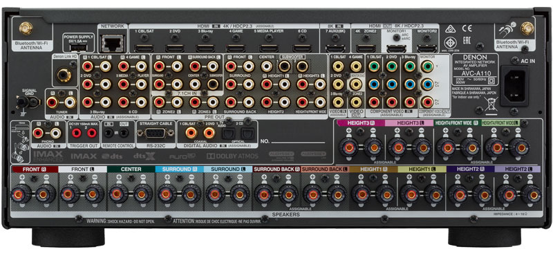 Amply Denon AVC-A110, 8K, 13.2 Kênh, 150W/CH, Bluetooth-6