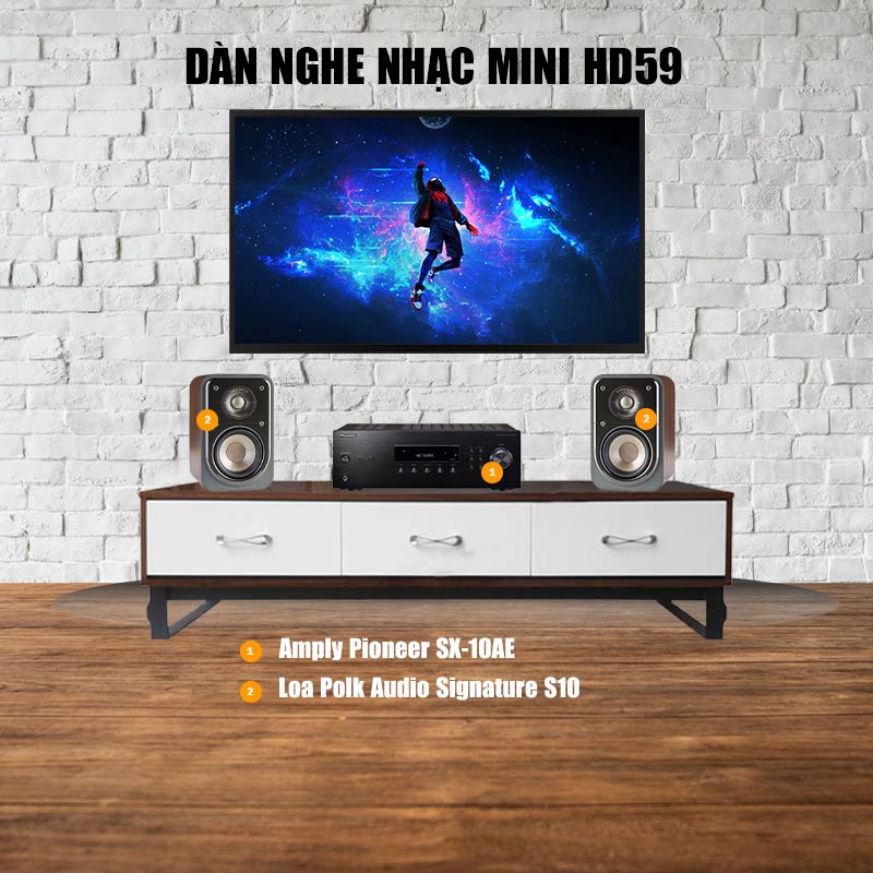 Dàn âm thanh nghe nhạc Mini Pioneer HD59-1