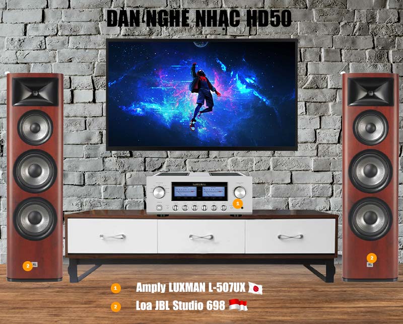 Dàn âm thanh nghe nhạc cao cấp Luxman HD50 (Luxman L507UX + JBL Studio 698)-1
