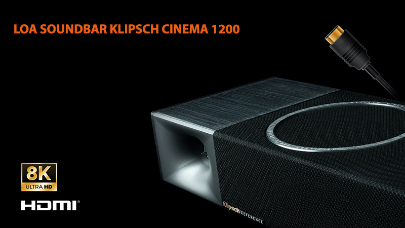 Loa Soundbar Klipsch Cinema 1200, công suất 1200W, 5.1.4 Dolby Atmos, Bluetooth, HDMI eARC, HDMI ARC, Optical-7