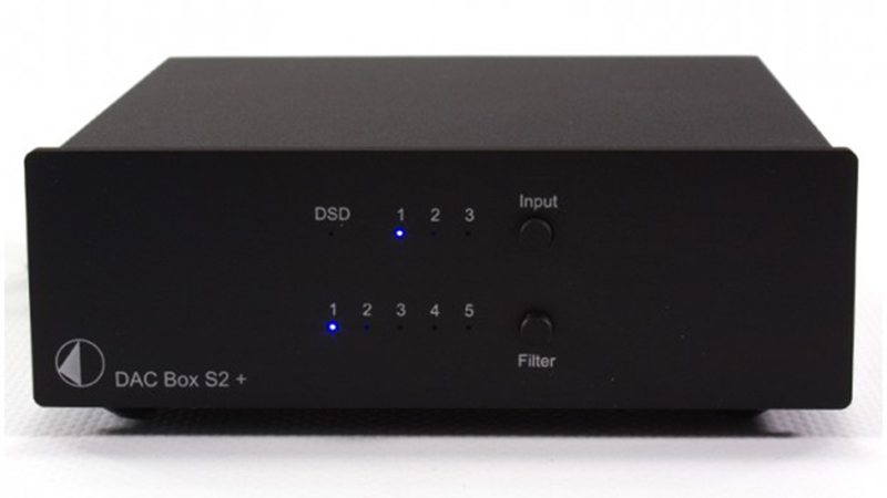 DAC Pro-Ject DAC Box S2+, Chip ESS Sabre ESS9038, OPTICAL, RCA-2