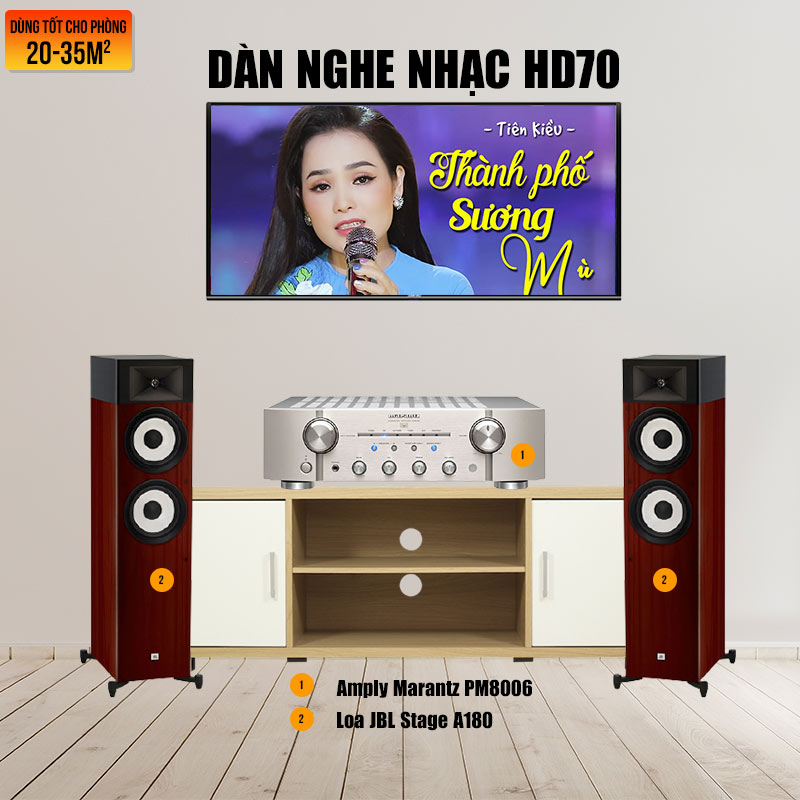 Dàn âm thanh nghe nhạc cao cấp JBL HD70 (JBL STAGE A180 + Marantz PM8006)-1