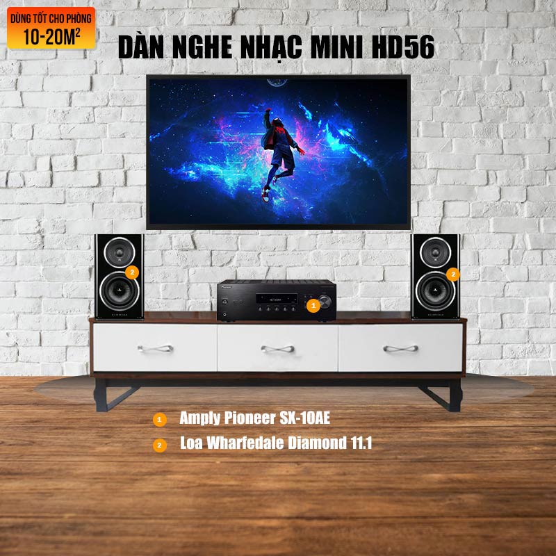 Dàn âm thanh nghe nhạc Mini Pioneer giá rẻ HD56-1
