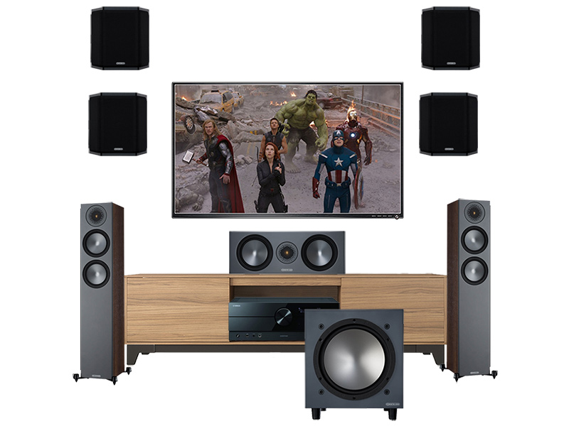 Dàn xem phim 7.1 Yamaha, Monitor Audio AT28 (Yamaha A2A  + Monitor Bronze 200 + FX + C150 + W10)-1