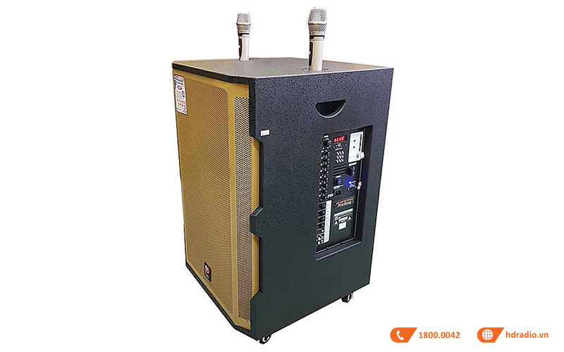 Loa kéo Prosing W18C, Bass 50 cm, Công suất 200W, Kèm 2 tay micro-2