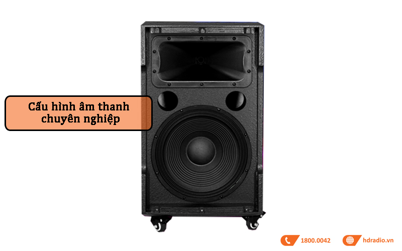 Loa Dalton TS 15G550N, Công suất 550W, Bass 30cm, Pin 3 - 5h, Kèm 2 Tay Mic-2