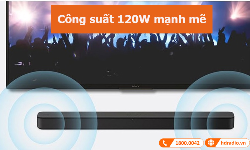 Loa soundbar Sony HT-S100F, 2.1 Kênh, Công Suất 120W, Bluetooth, Optical, HDMI ARC-3