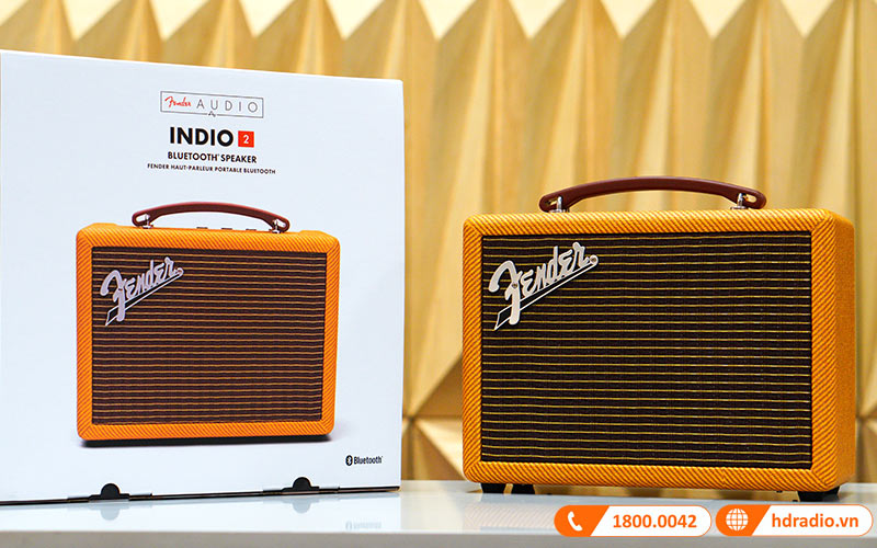 Loa Fender Indio 2 Tweed Chính Hãng, Công Suất 60W, Pin 25h, Bluetooth 4.2, AUX-3