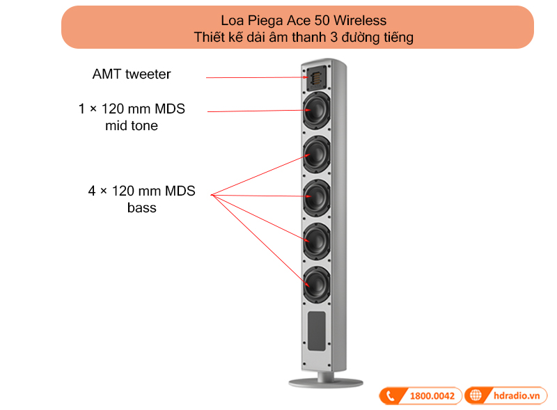 Loa Piega Ace 50 Wireless (Bass 12cm, Tần số 30Hz-25KHz)-5