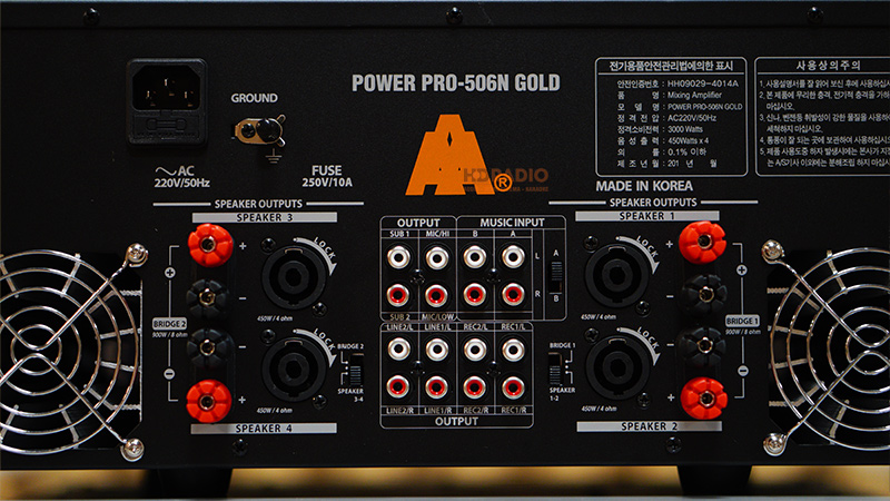 Amply Jarguar PRO 506N GOLD AF (1800W/4 Kênh, Bluetooth, 20.3Kg)-16