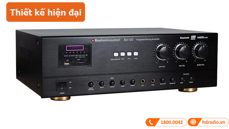 Amply Boston BA100, Bluetooth, 100W, HDMI-7