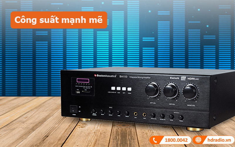 Amply Boston BA150, 150W, Bluetooth, HDMI, USB, OPTICAL-6
