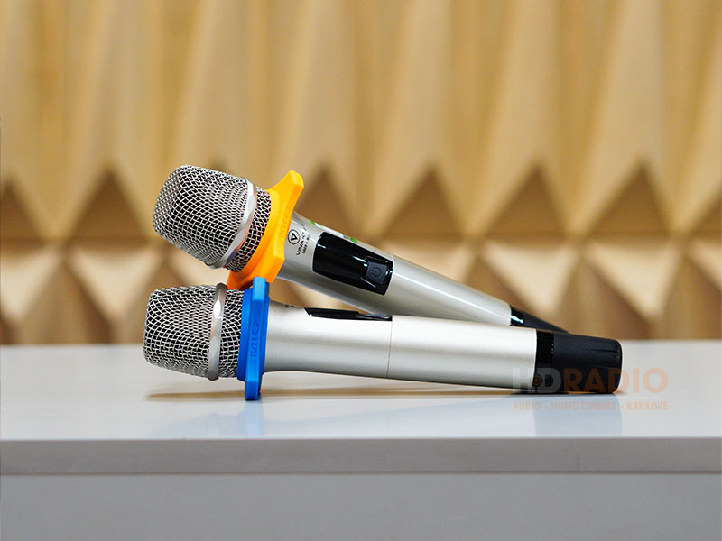 Micro không dây VinaKTV S600X Max, Cảm biến tự ngắt, Chống hú, Echo-9