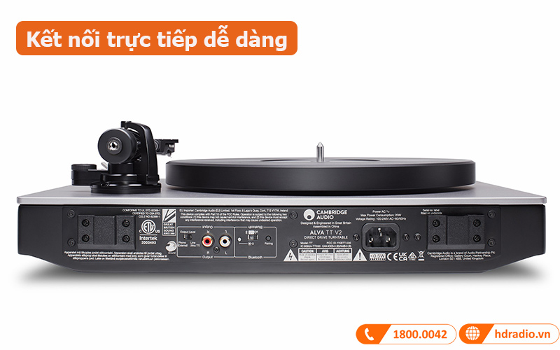 Đầu Đĩa Than Cambridge Audio Alva TT V2, Hộp mực MC, RCA, Bluetooth (33 1/3, 45 RPM)-7