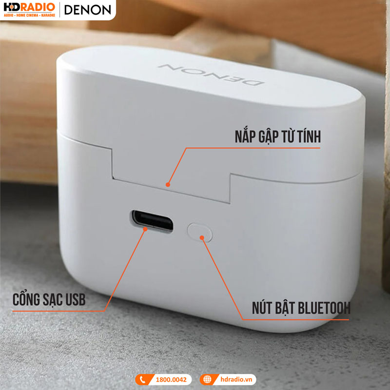 Tai Nghe Denon AH-C830NCW, Pin 30H, IPX4, Có Chống Ồn ANC, Bluetooth 5.0-6