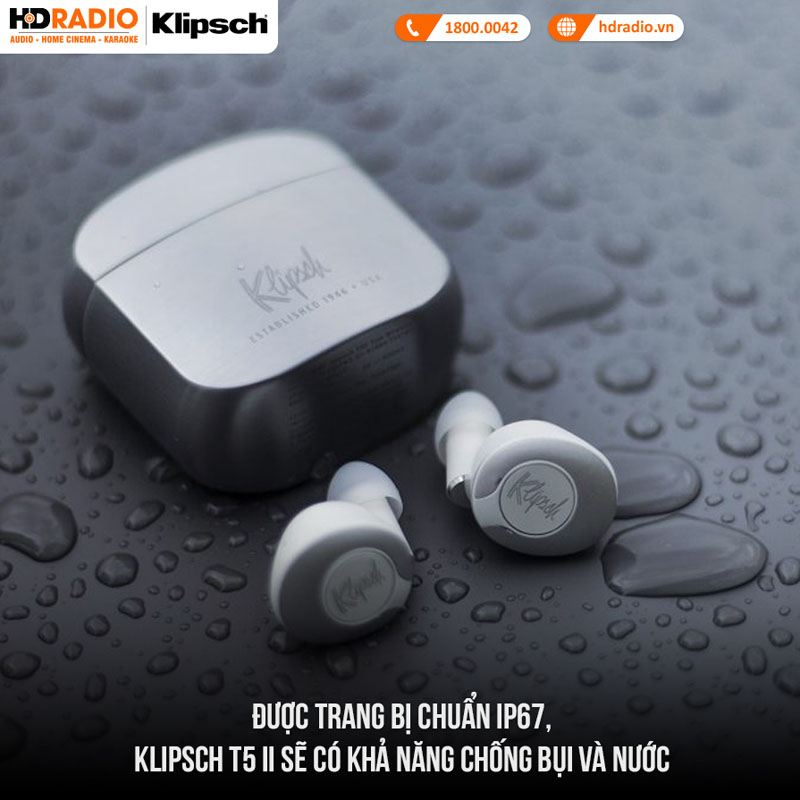 Tai Nghe Klipsch T5 II True Wireless (Không Dây, Pin 8 Giờ, IP67, Bluetooth 5.0)-3