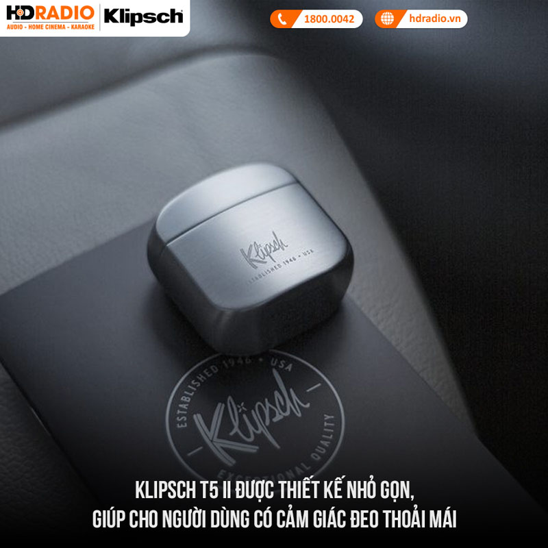 Tai Nghe Klipsch T5 II True Wireless (Không Dây, Pin 8 Giờ, IP67, Bluetooth 5.0)-4