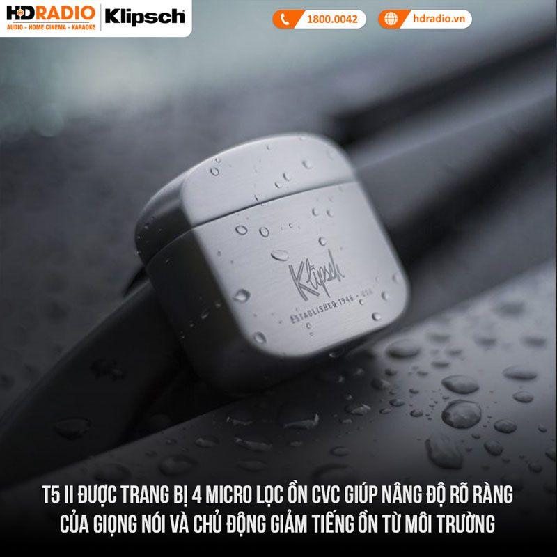 Tai Nghe Klipsch T5 II True Wireless (Không Dây, Pin 8 Giờ, IP67, Bluetooth 5.0)-5