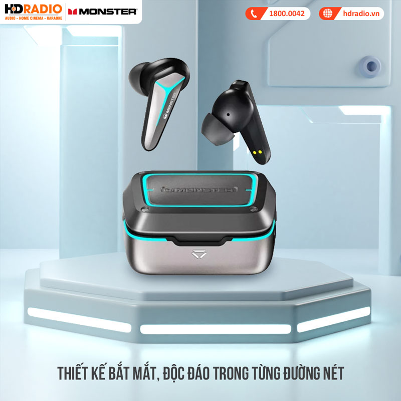Tai Nghe Monster Mission V1 TWS (Không Dây, Pin 5 Giờ, IPX5, Bluetooth 5.0)-1