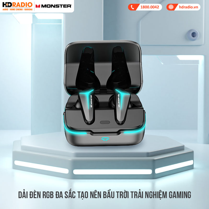 Tai Nghe Monster Mission V1 TWS (Không Dây, Pin 5 Giờ, IPX5, Bluetooth 5.0)-3