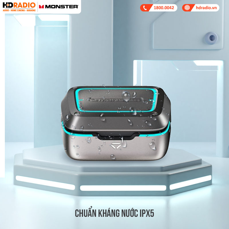 Tai Nghe Monster Mission V1 TWS (Không Dây, Pin 5 Giờ, IPX5, Bluetooth 5.0)-5