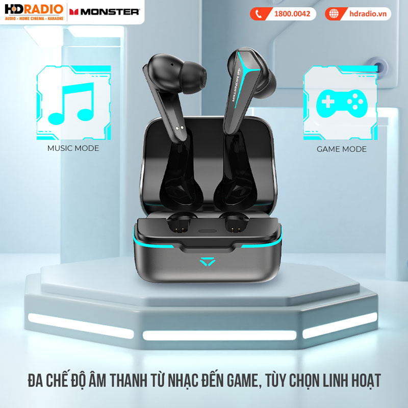 Tai Nghe Monster Mission V1 TWS (Không Dây, Pin 5 Giờ, IPX5, Bluetooth 5.0)-6
