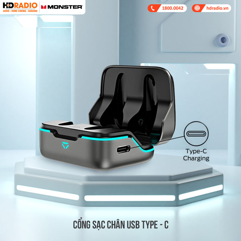 Tai Nghe Monster Mission V1 TWS (Không Dây, Pin 5 Giờ, IPX5, Bluetooth 5.0)-7
