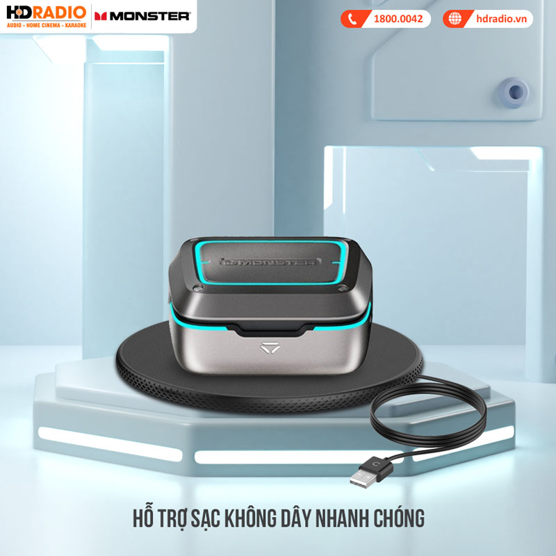 Tai Nghe Monster Mission V1 TWS (Không Dây, Pin 5 Giờ, IPX5, Bluetooth 5.0)-8