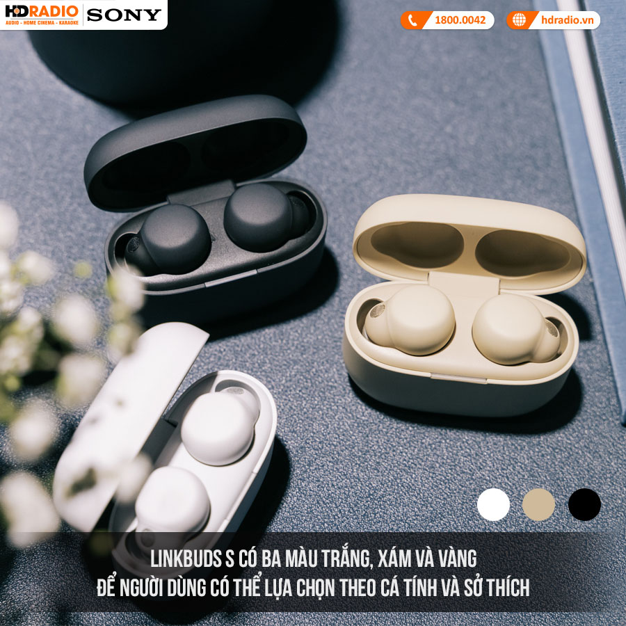 Tai Nghe Sony LinkBuds S (Không Dây, Chống Ồn, Pin 6 Giờ, IPX4, Bluetooth 5.2)-1