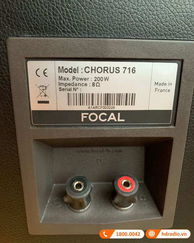 Loa Focal Chorus 716, Độ nhạy 91.5dB, Tần số 50Hz-28kHz-6