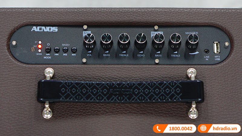 Loa Acnos CS160 Bass 16.5cm, Công Suất50W, Pin 7h, Kèm 2 Tay Mic-8