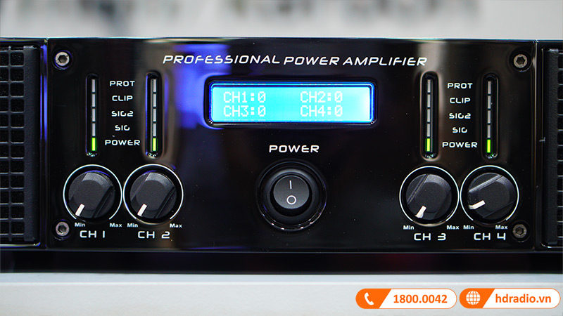 Cục công suất JKAudio H4400, 400W x 4 Kênh, Class H-3