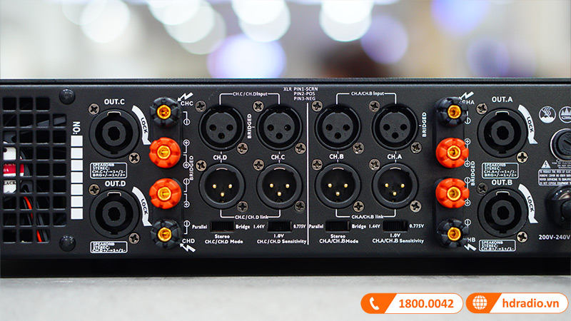 Cục công suất JKAudio H4400, 400W x 4 Kênh, Class H-10