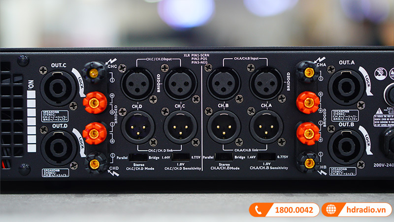 Cục công suất JKAudio H4800, 800W x 4 Kênh, Class H-12