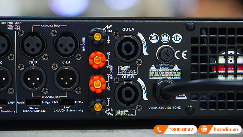 Cục công suất JKAudio H4800, 800W x 4 Kênh, Class H-13