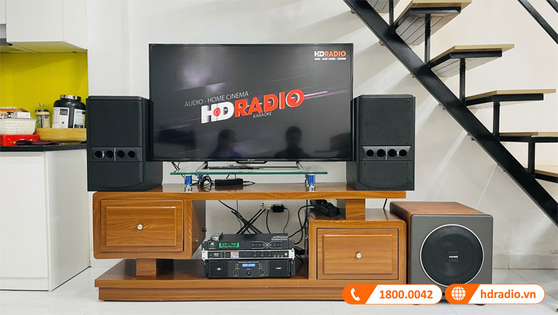 Dàn Karaoke Wharfedale HK36 ( Wharfedale 5090, Công suất, Neko DK1000, Micro Không dây )-1