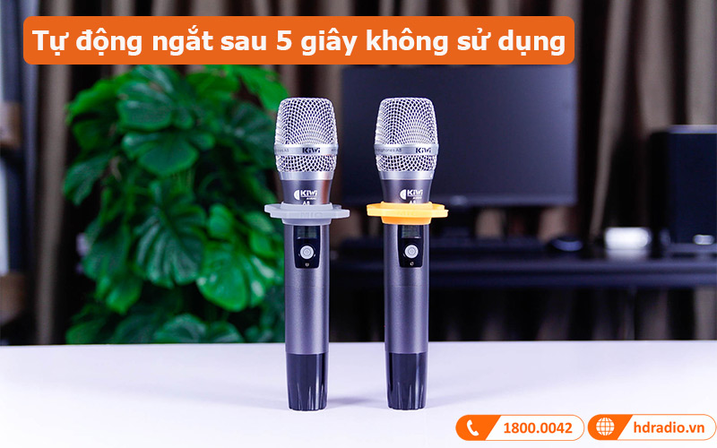 Micro Không Dây Kiwi A8, Cảm biết gia tốc, Cảm biến tự ngắt, Dò sóng sạch-6