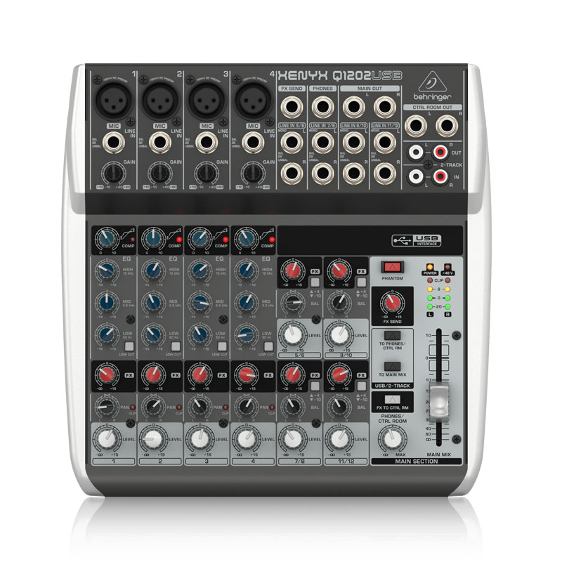 Bàn mixer Behringer Xenyx Q1202 USB, 12 Inputs, 2 Bus-2