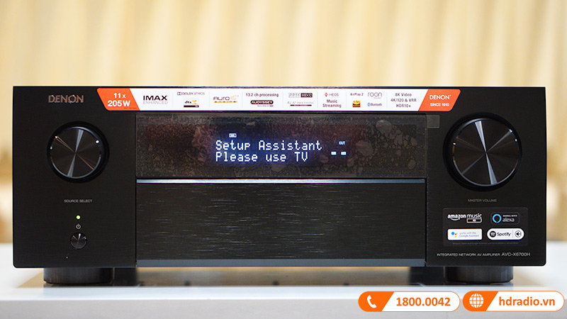 Amply Denon AVC-X6700H, 8K, 11.2 Kênh, 140W/CH, Bluetooth-4
