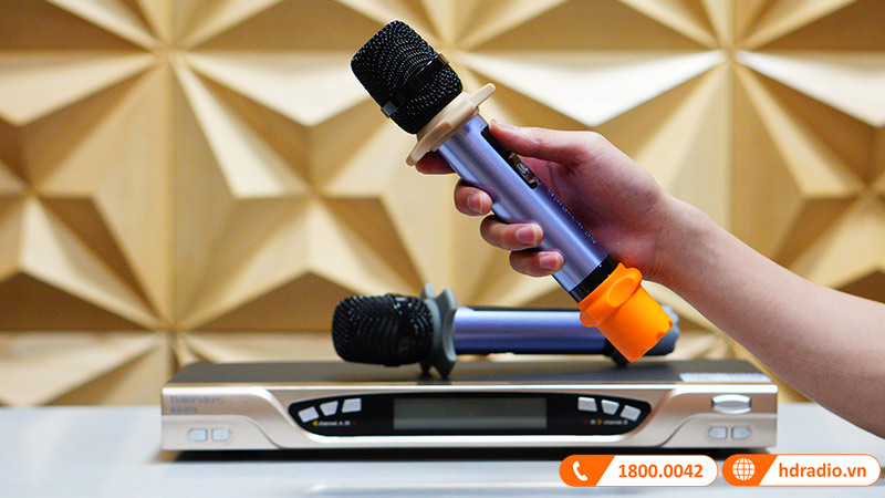 Micro Không Dây Baiervires BS970, Cảm biến tự ngắt, Dò sóng sạch-1