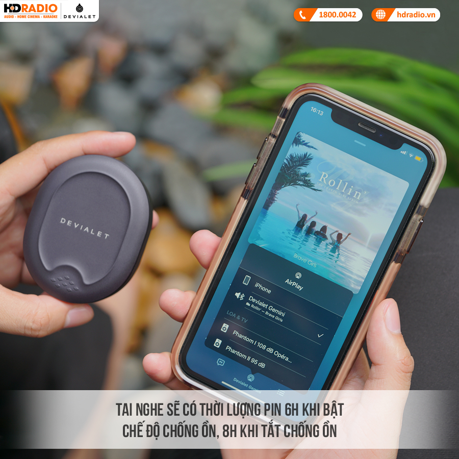 Tai Nghe Devialet Gemini (Không Dây, Chống Ồn, Pin 8 Giờ, IPX4)-8