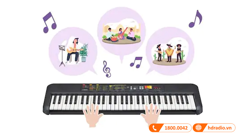 Đàn Organ Yamaha PSR F52, 61 Phím, 32 âm Polyphony, 136 âm sắc-6