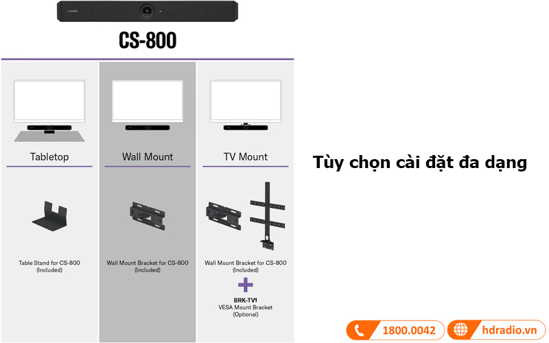 Loa soundbar + Camera Yamaha CS-800-7